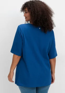 Jerseyshirt mit V-Ausschnitt, leicht tailliert