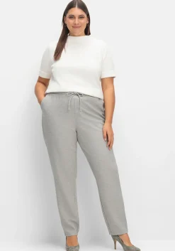 Joggpants in Struktur-Optik, mit Galonstreifen