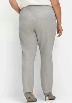 Joggpants in Struktur-Optik, mit Galonstreifen