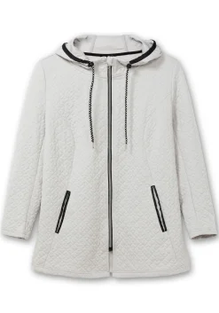 Kapuzenjacke in gesteppter Jacquard-Qualität