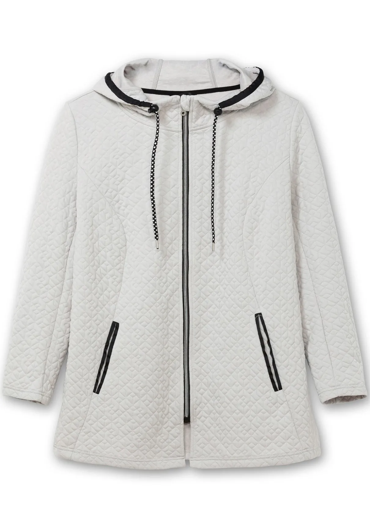 Kapuzenjacke in gesteppter Jacquard-Qualität