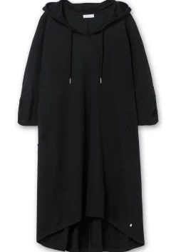 Kapuzenkleid mit Vokuhila-Saum, aus Interlock