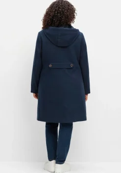 Kapuzenmantel in leichter A-Linie, mit hoher Taille