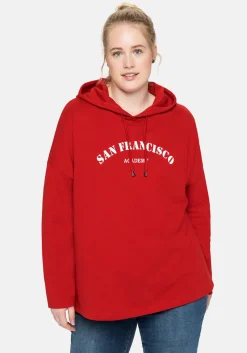 Kapuzensweatshirt mit Frontdruck, in A-Linie