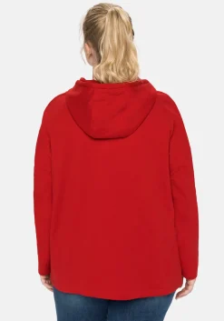 Kapuzensweatshirt mit Frontdruck, in A-Linie