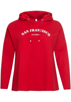 Kapuzensweatshirt mit Frontdruck, in A-Linie