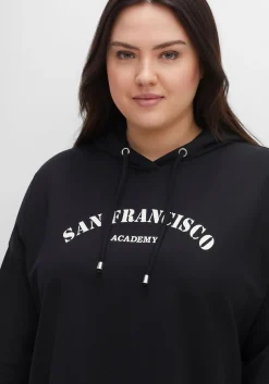 Kapuzensweatshirt mit Frontdruck, in A-Linie