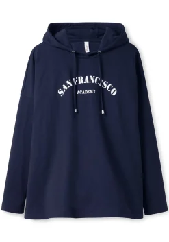 Kapuzensweatshirt mit Frontdruck, in A-Linie