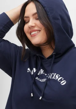 Kapuzensweatshirt mit Frontdruck, in A-Linie