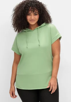 Kapuzensweatshirt mit kurzen Ärmeln