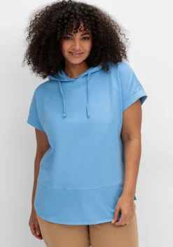 Kapuzensweatshirt mit kurzen Ärmeln