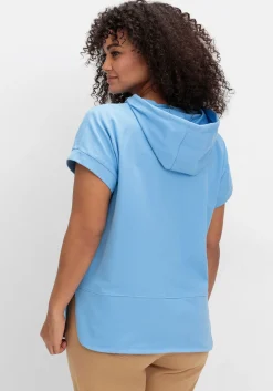 Kapuzensweatshirt mit kurzen Ärmeln