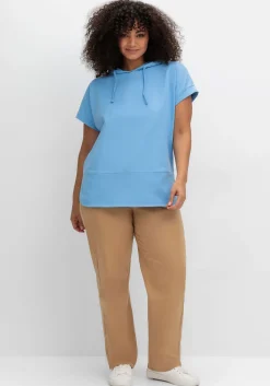 Kapuzensweatshirt mit kurzen Ärmeln