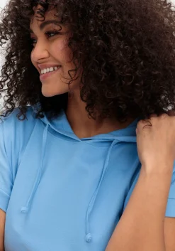 Kapuzensweatshirt mit kurzen Ärmeln