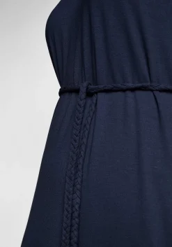 Kleid mit Bindeband und Carmenausschnitt