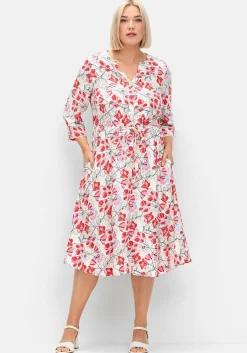 Kleid mit Blütenprint und Taillen-Tunnelzug