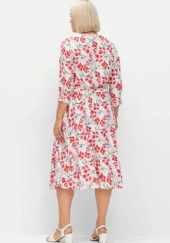 Kleid mit Blütenprint und Taillen-Tunnelzug