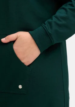 Kniefreies Kapuzensweatkleid mit Kängurutasche