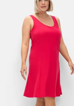 Knielanges, ärmelloses Kleid in A-Linie