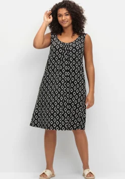 Knielanges Strandkleid mit Kellerfalte vorn