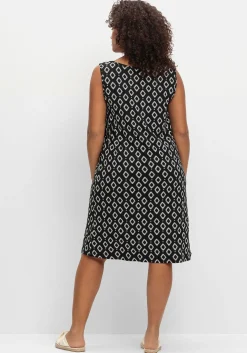 Knielanges Strandkleid mit Kellerfalte vorn