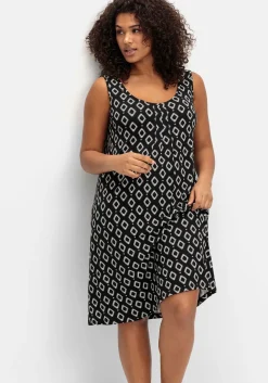 Knielanges Strandkleid mit Kellerfalte vorn