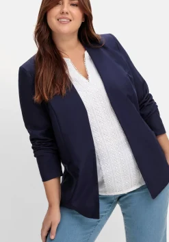 Kragenloser Blazer mit Hakenverschluss