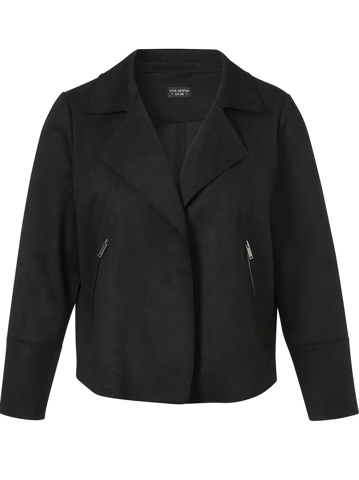 Kurze Bikerjacke in offener Form, mit Reverskragen