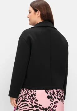 Kurze Jacke mit breitem Reverskragen