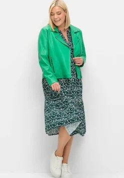 Kurze Lederjacke aus Lammnappa, im Biker-Stil