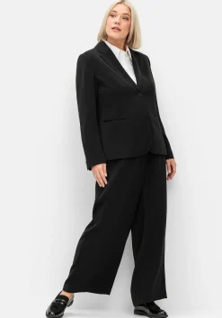 Kurzer, taillierter Blazer mit 1-Knopf-Verschluss