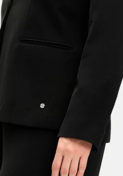 Kurzer, taillierter Blazer mit 1-Knopf-Verschluss