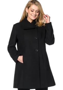 Kurzmantel mit asymmetrischem Kragen