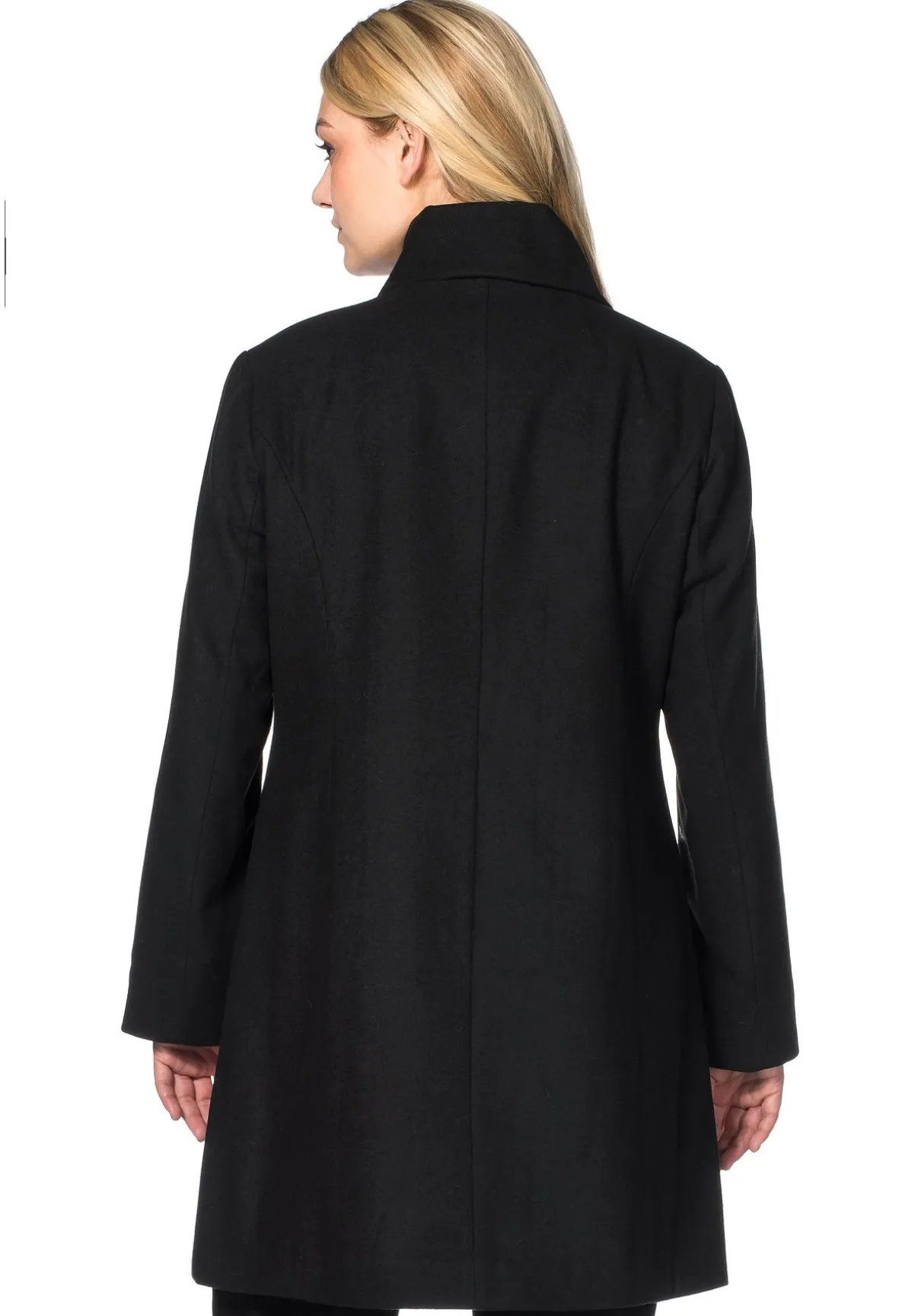 Kurzmantel mit asymmetrischem Kragen