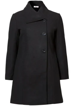 Kurzmantel mit asymmetrischem Kragen