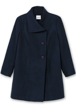 Kurzmantel mit asymmetrischem Kragen