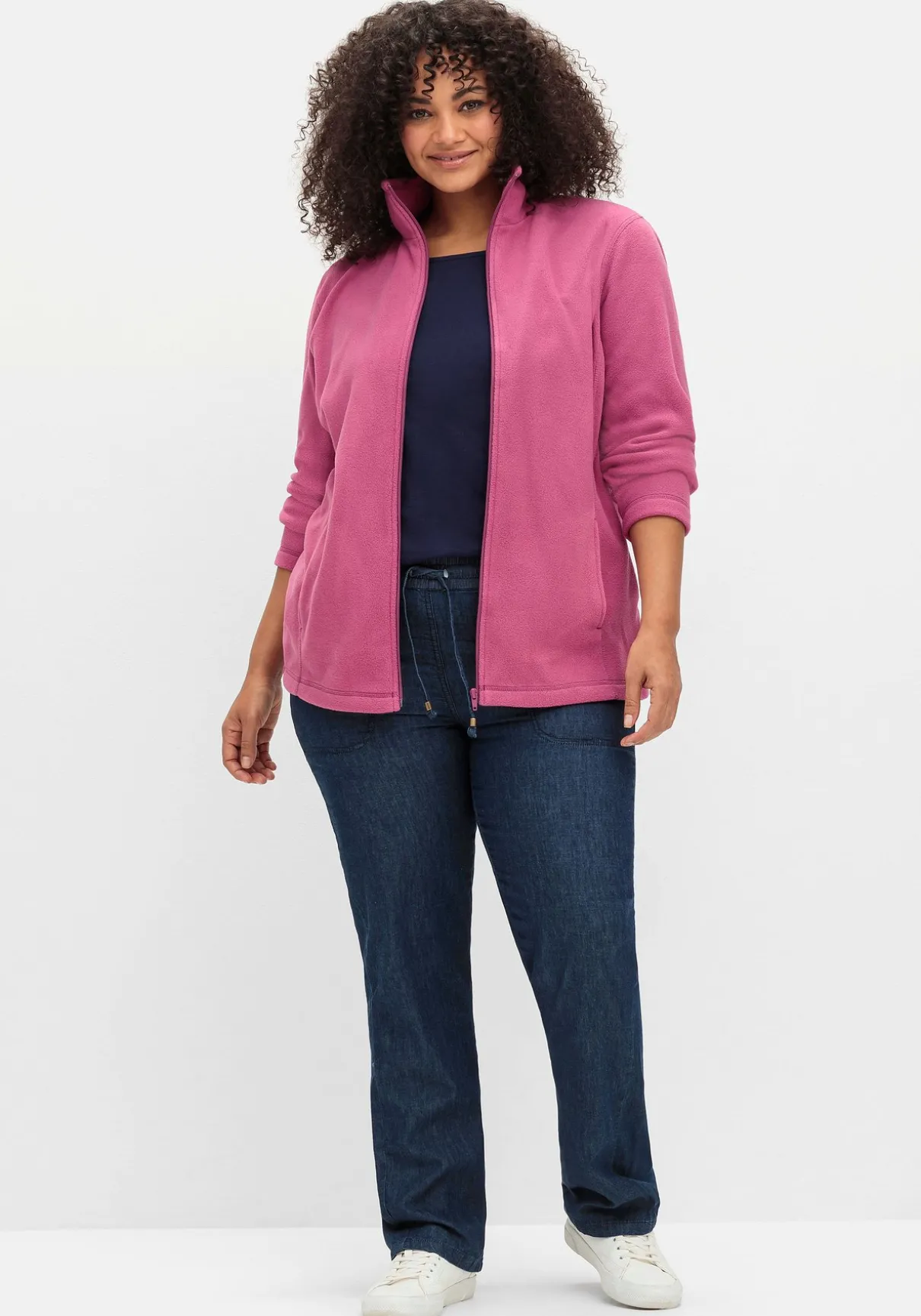 Kuschelige Fleecejacke mit Reißverschluss