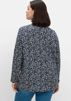 Langarmshirt aus Jersey mit Minimalprint