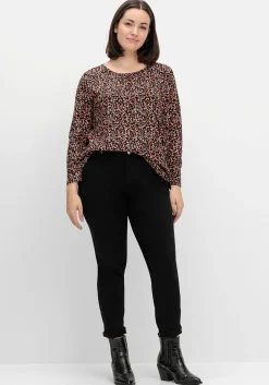 Langarmshirt aus Jersey mit Minimalprint