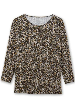 Langarmshirt aus Jersey mit Minimalprint