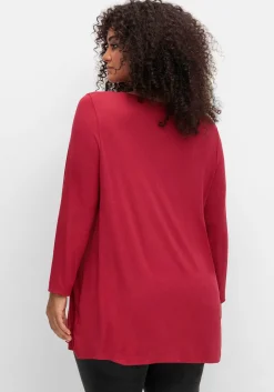 Langarmshirt in leichter A-Linie, mit Rundhalsausschnitt