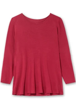 Langarmshirt in leichter A-Linie, mit Rundhalsausschnitt