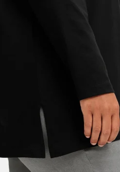 Langarmshirt in leichter A-Linie, mit Rollkragen