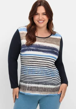 Langarmshirt mit bedrucktem Vorderteil