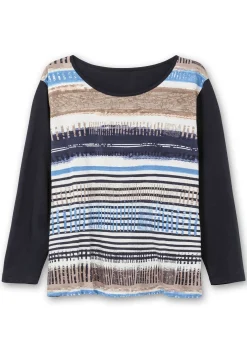 Langarmshirt mit bedrucktem Vorderteil