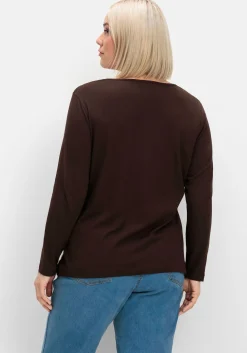 Langarmshirt mit bedrucktem Vorderteil