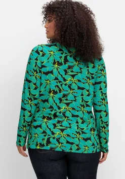 Langarmshirt mit floralem Alloverprint