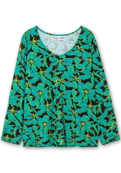 Langarmshirt mit floralem Alloverprint
