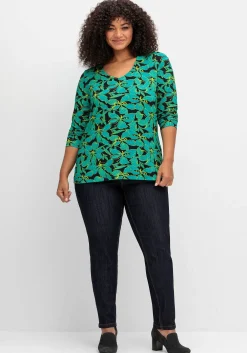 Langarmshirt mit floralem Alloverprint