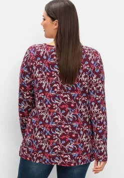 Langarmshirt mit floralem Alloverdruck